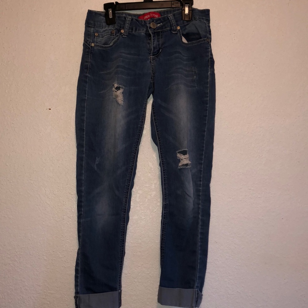 Gogo Star Cuffed Jeans Medium Blue Size 3